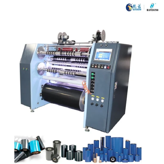Customized Competitive Price Fully Automatic TTR Hot Stamping Foil Thermal Transfer Ribbon Carbon Ribbon Color Tape Slitting Machine Slitter Rewinder