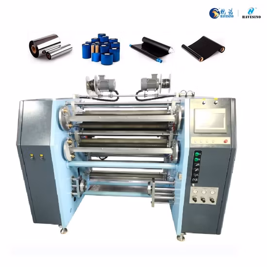 Customized Competitive Price Fully Automatic TTR Hot Stamping Foil Thermal Transfer Ribbon Carbon Ribbon Color Tape Slitting Machine Slitter Rewinder